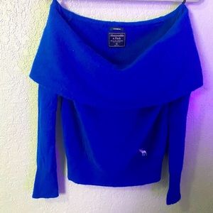 Royal Blue Abercrombie Off the shoulder Sweater